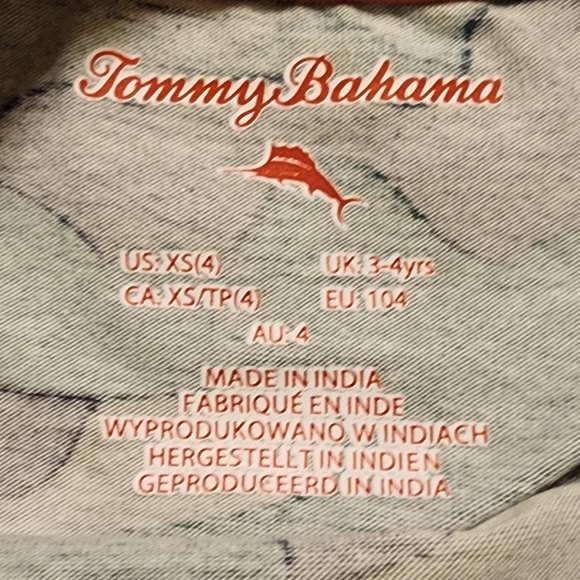 NWT Tommy Bahama Boy's Long Sleeve Camo Tee X-Small (4) - Picture 2 of 3